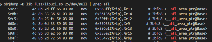 Checking afl symbols